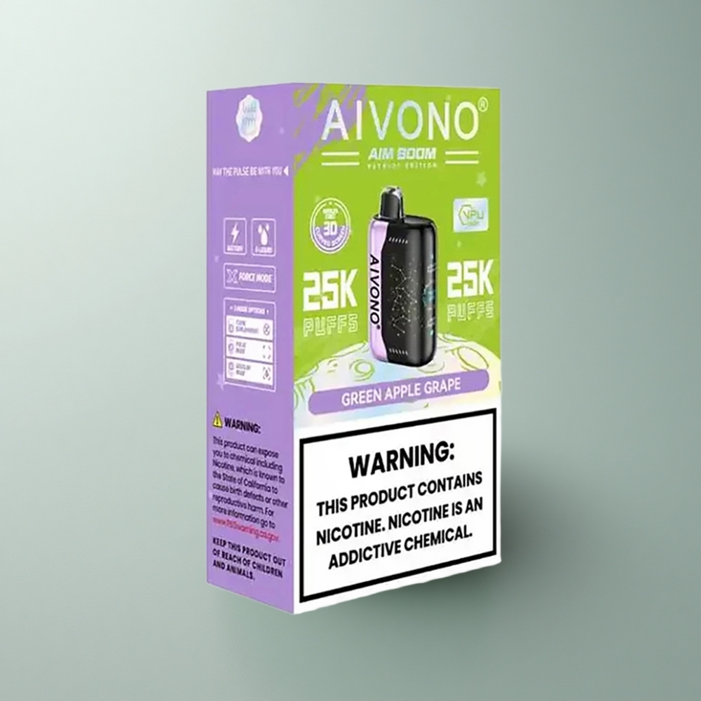 Aivono Aim Boom 25000 Puffs Manzana Verde Uva 0% 28ml 650mAh