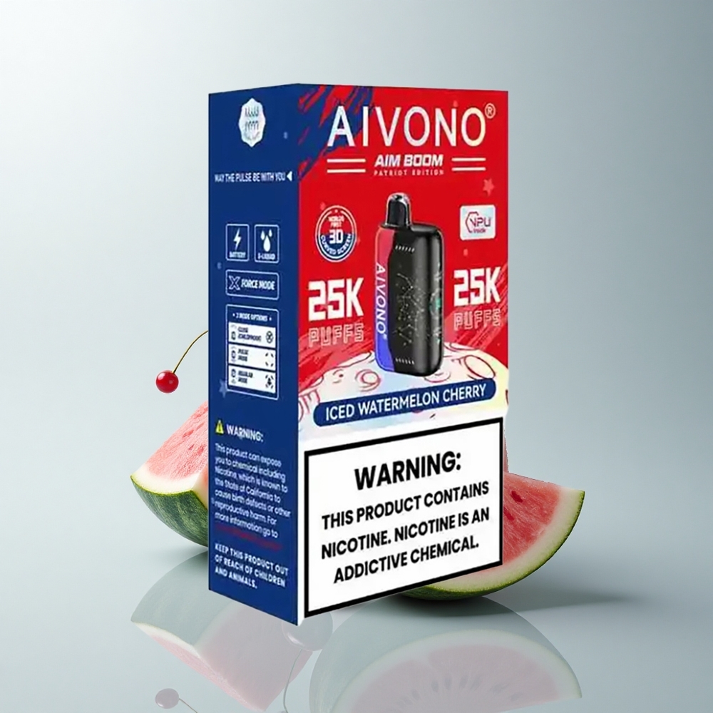 Aivono Aim Boom 25000 Puffs Sandía Cereza Helada 0% 28ml 650mAh