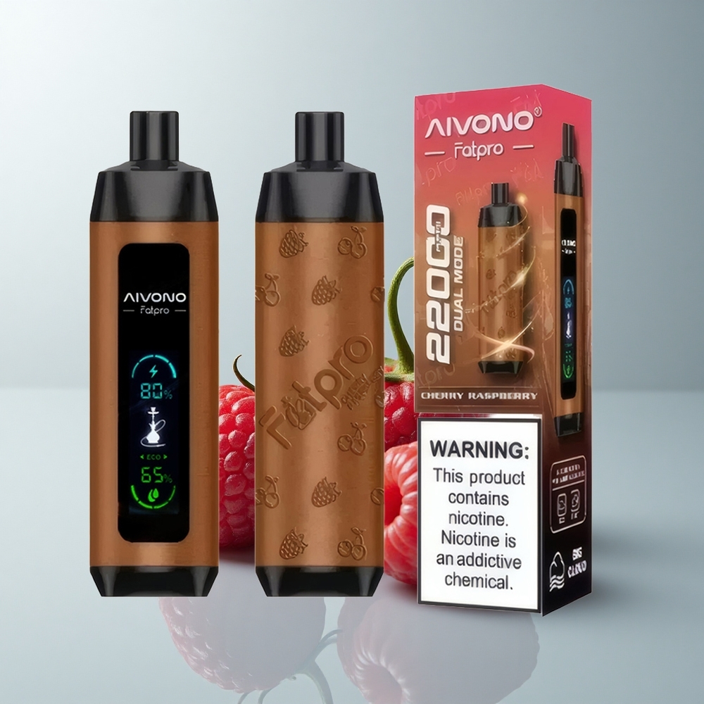 Aivono Aim Fatpro 22000 Puffs Cereza Frambuesa 28ml 0.6ohm Doble Modo
