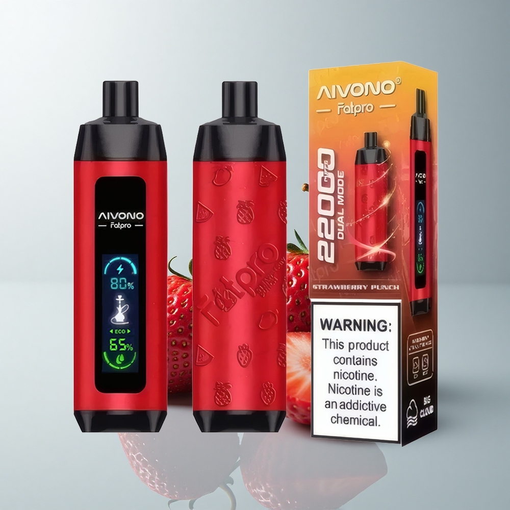 Aivono Aim Fatpro 22000 Puffs Fresa Golpe con 28ml y Doble Modo