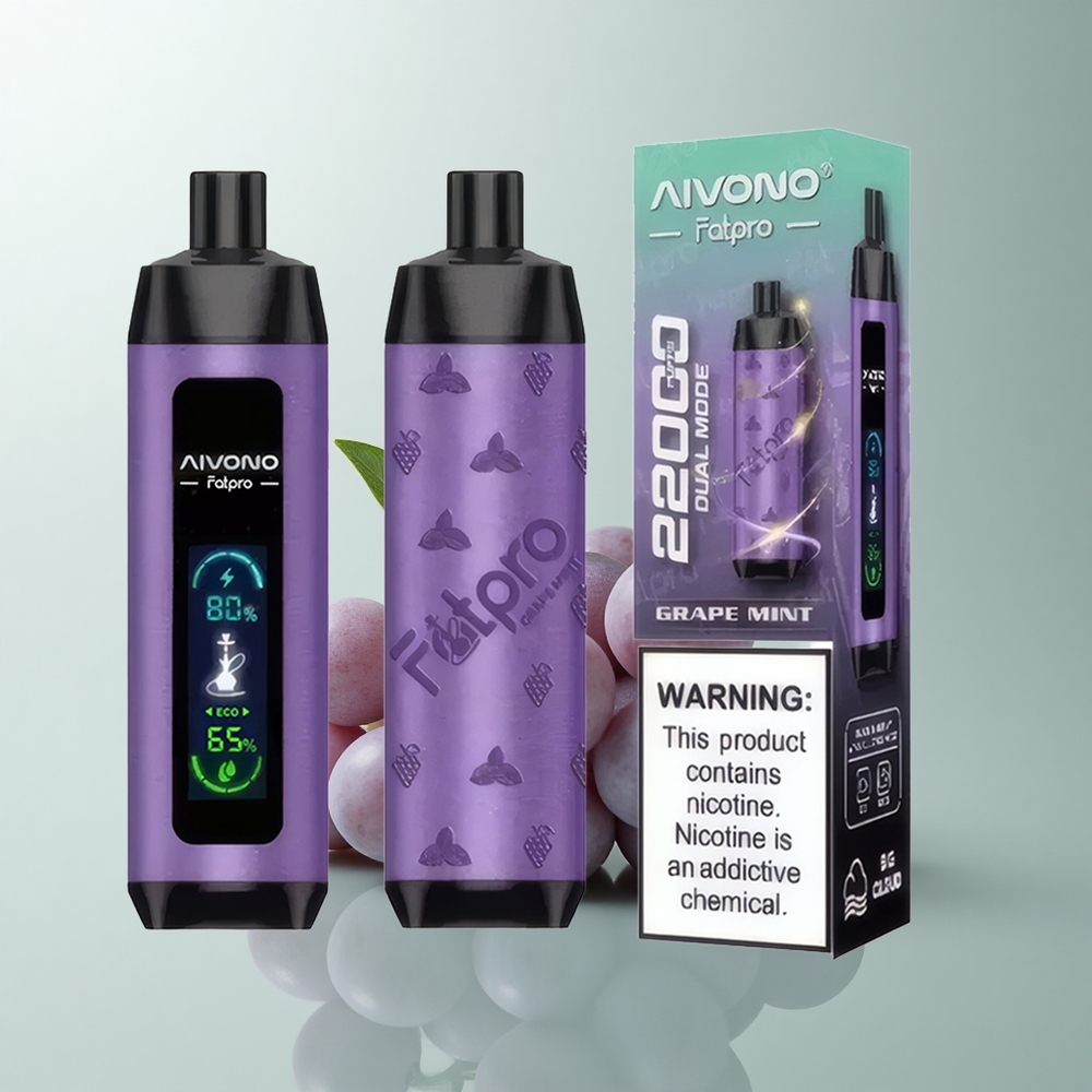 Aivono Aim Fatpro 22000 Puffs Menta Uva 28ml Doble Modo