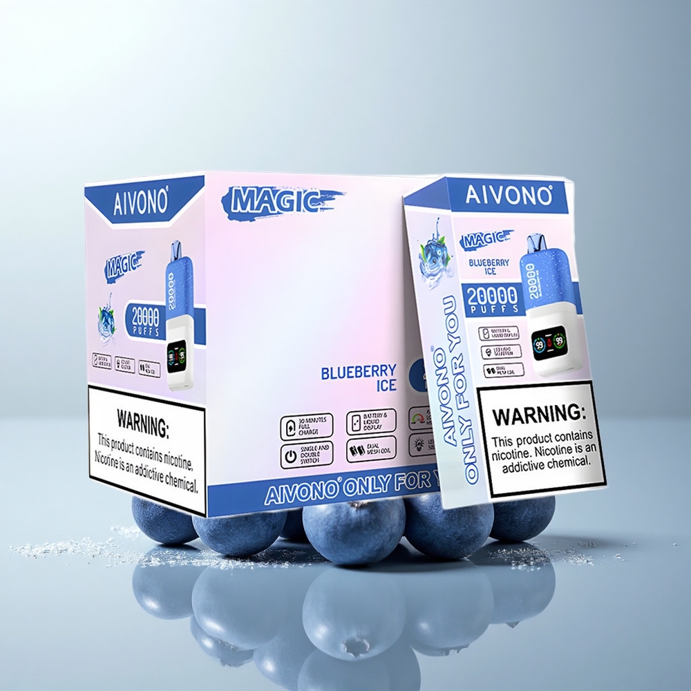 Aivono Aim Magic 20000 Puffs Helado de Arándano con Doble Malla y Pantalla LCD