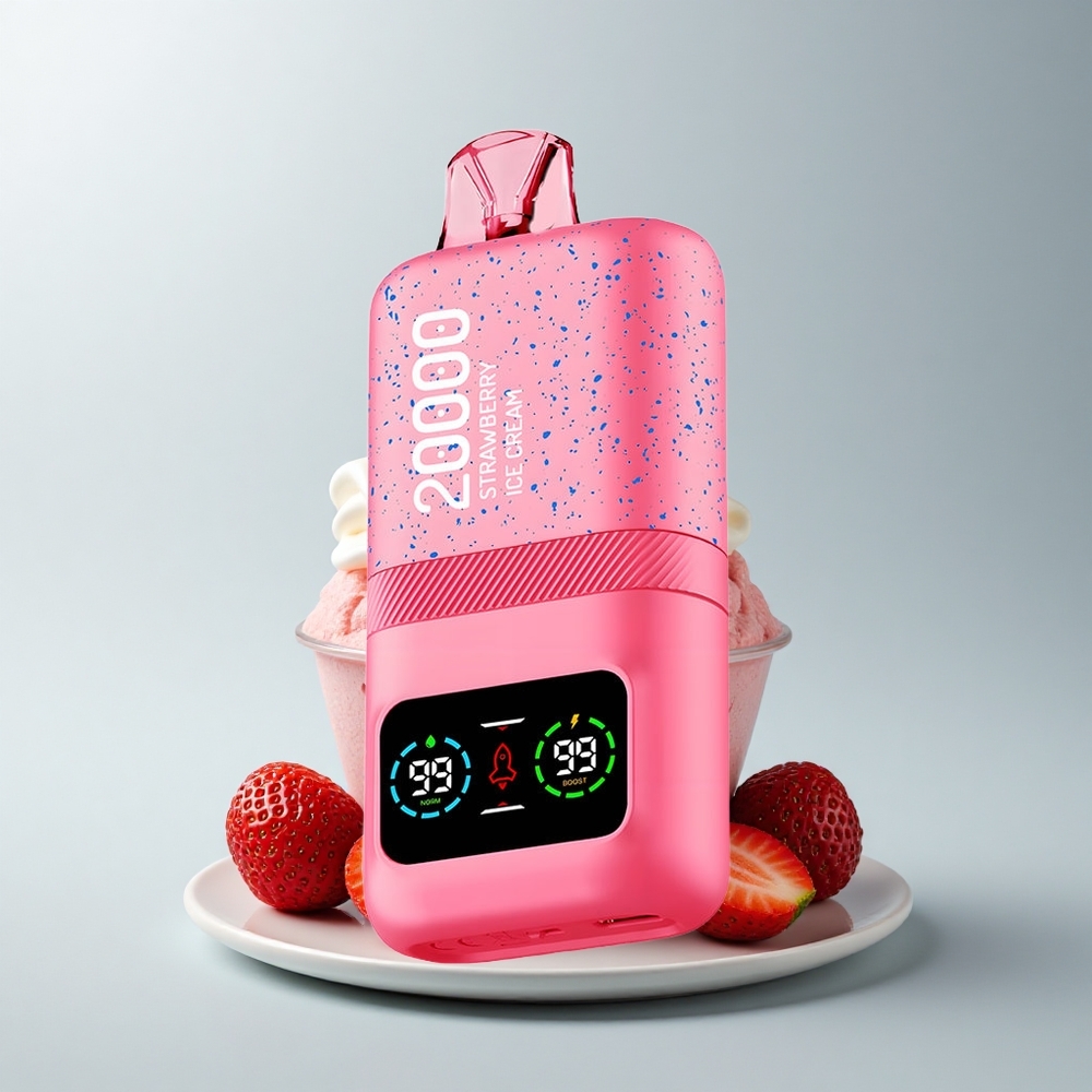 Aivono Aim Magic 20000 Puffs Helado de Fresa con Doble Malla y Pantalla LCD