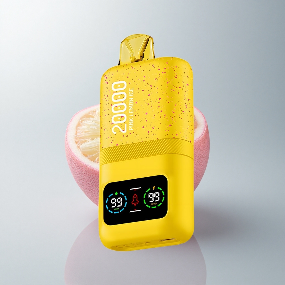 Aivono Aim Magic 20000 Puffs Limón Rosa Hielo con Doble Malla y Pantalla LCD
