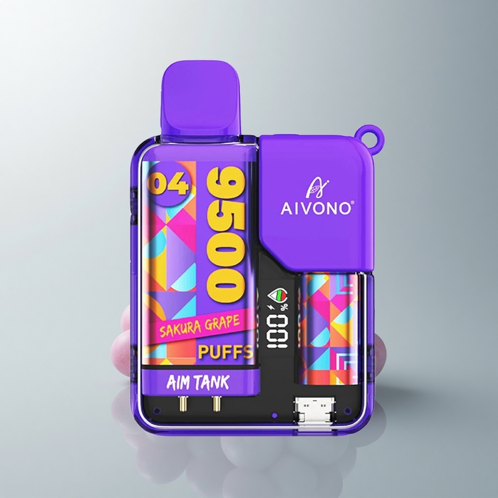 Aivono Aim Tank 9500 Puffs Uva Sakura LCD 650mAh