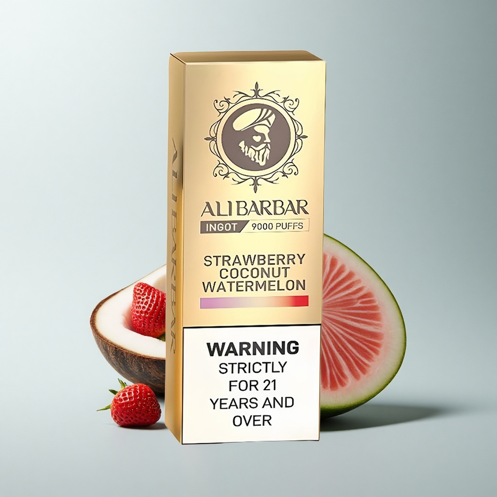 Alibarbar Ingot 9000 Puffs Fresa Coco Sandía 2350mah 90g 1.2 Ohm
