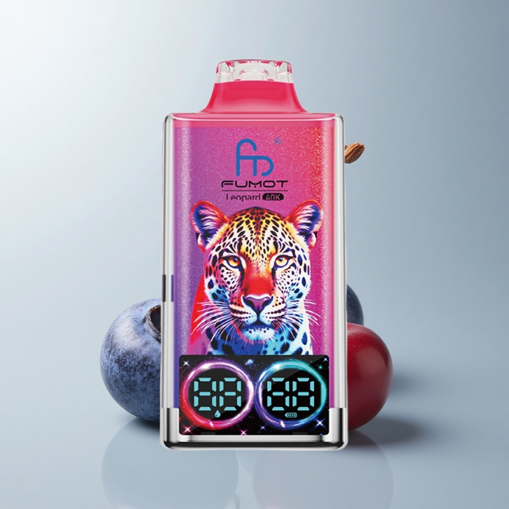 Fumot Leopard 40K Puffs Arándano Cereza Azul con 5% Nicotina, Batería 700mAh y Carga Tipo-C