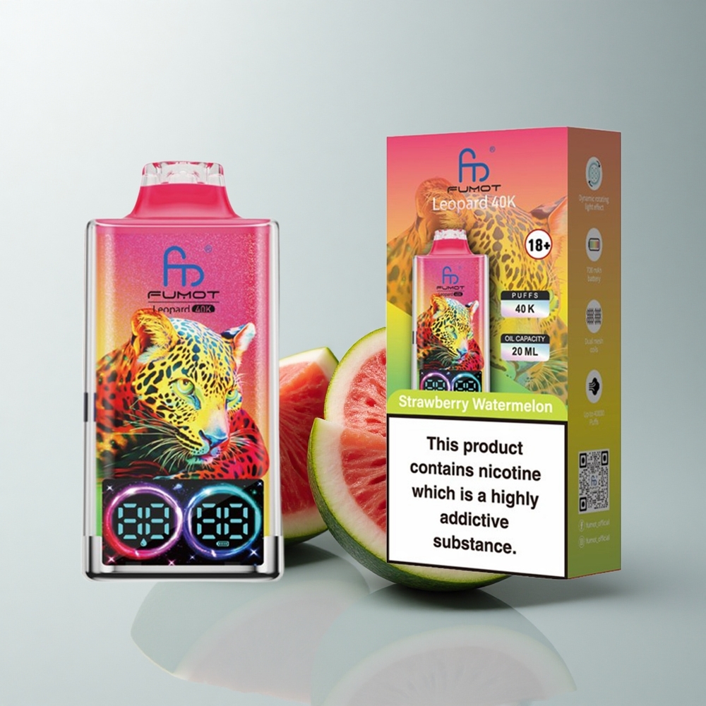 Fumot Leopard 40K Puffs Fresa Sandía 5% Nicotina Dual Mesh 700mAh