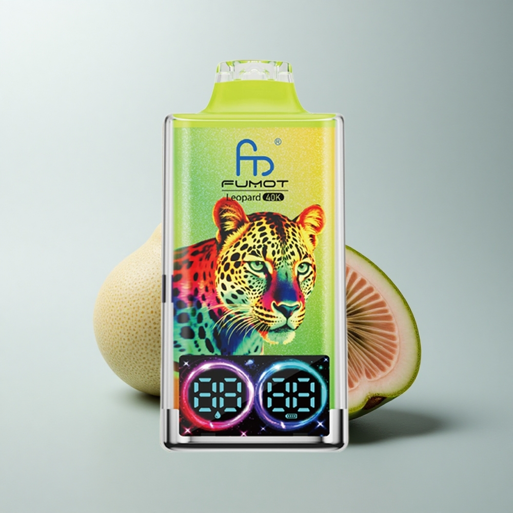 Fumot Leopard 40K Puffs Kiwi Maracuyá Guayaba con 5% de Nicotina y Carga Tipo-C