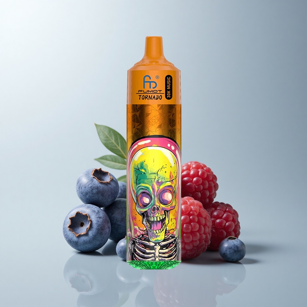 Fumot Randm Tornado 30000 Puffs Arándano Frambuesa 30mL 2% 5% Malla 1.0 Ohm