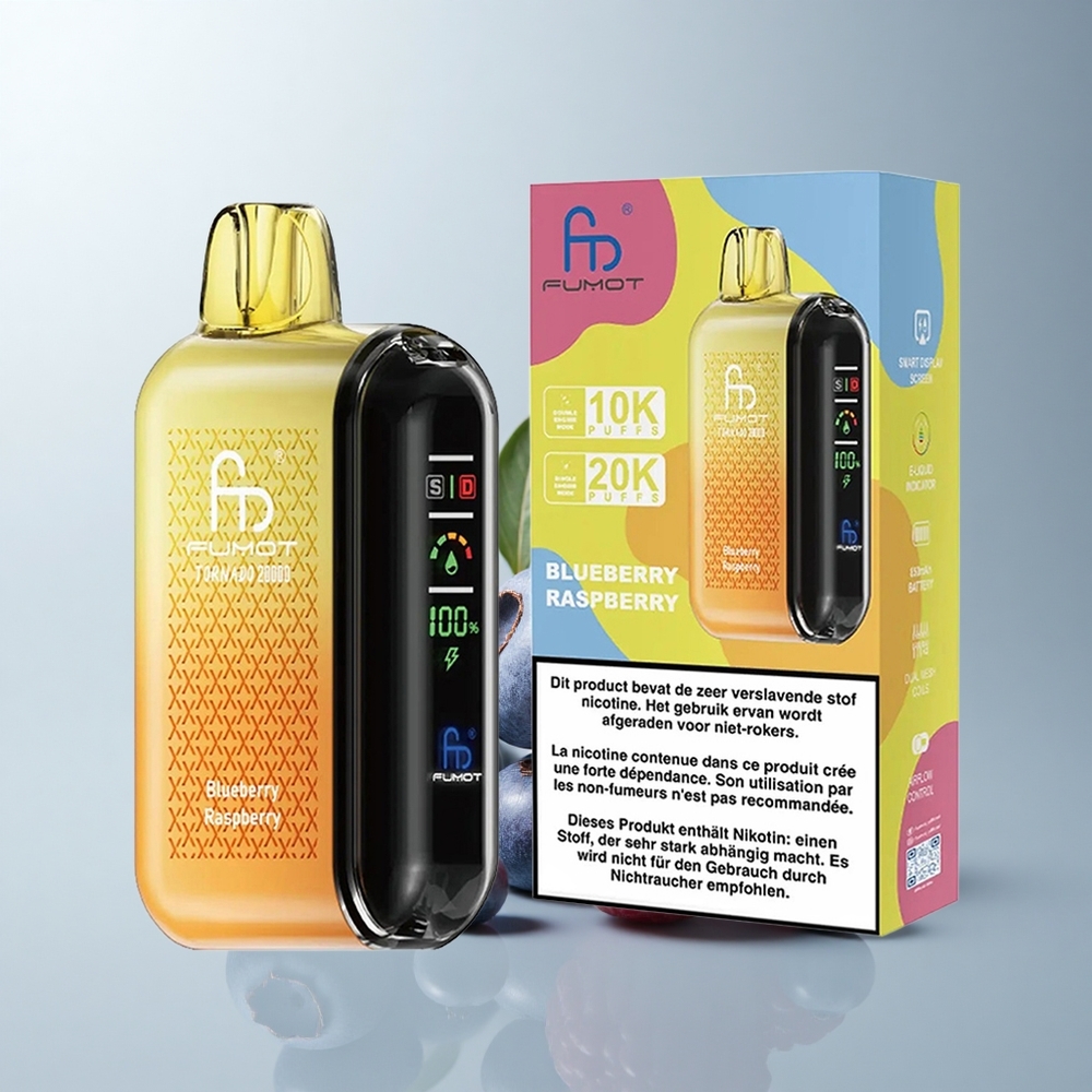 Fumot Tornado 20000 Puffs Arándano Frambuesa Dual Malla 20ml
