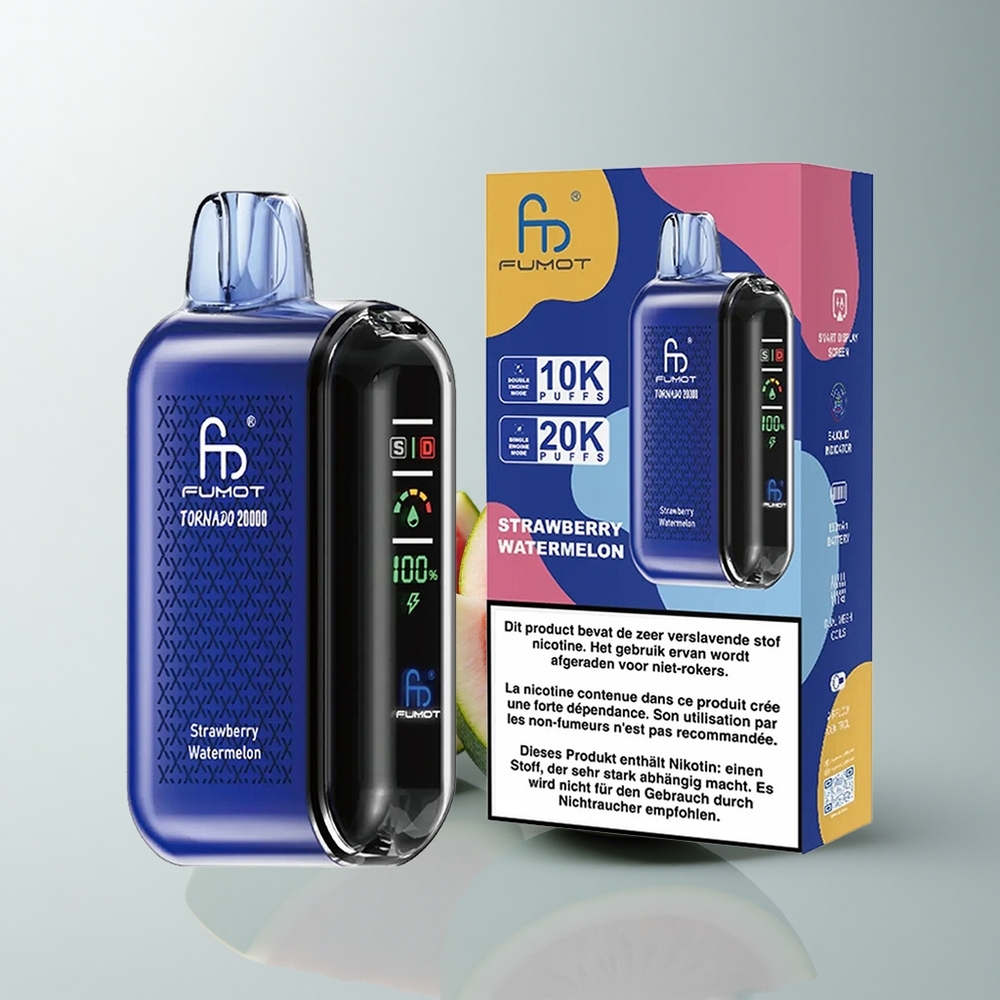 Fumot Tornado 20000 Puffs Fresa Sandía Dual Malla 20ml