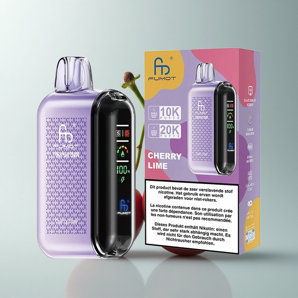 Fumot Tornado 20000 Puffs Limón Cereza Dual Malla