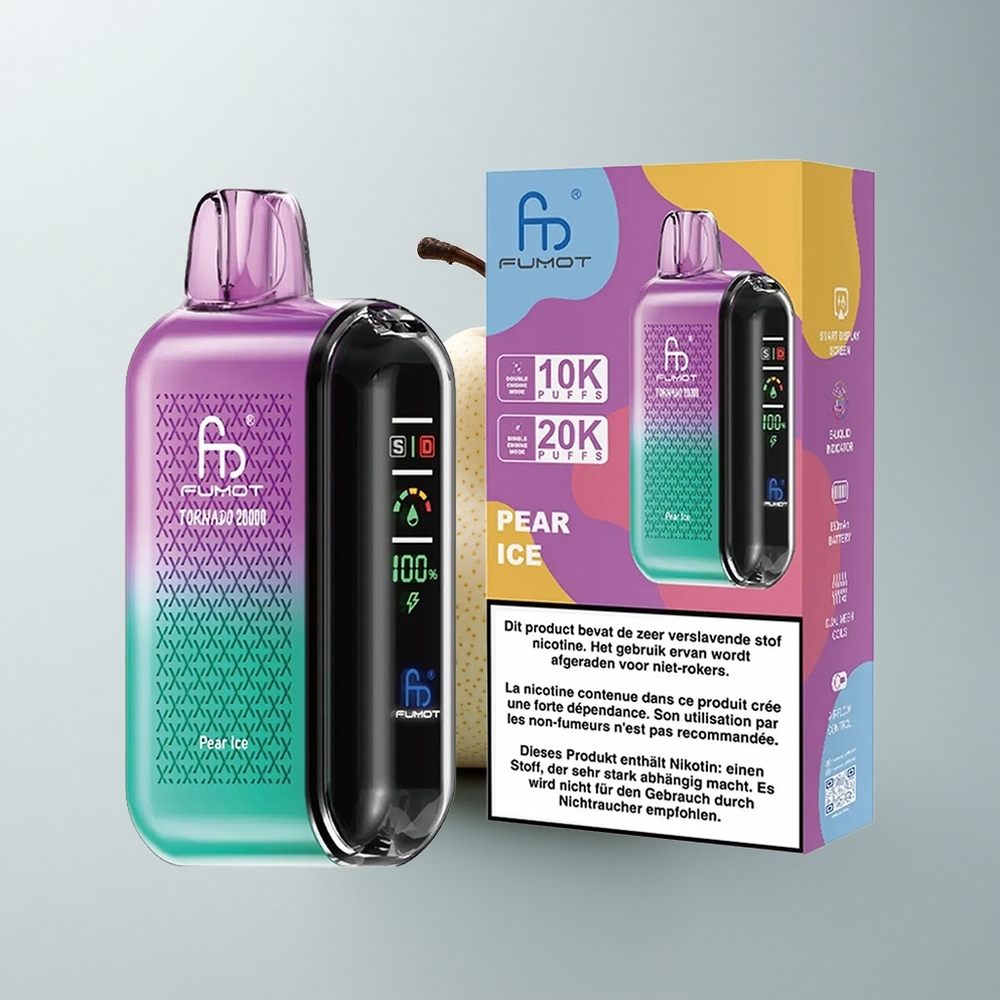 Fumot Tornado 20000 Puffs Pera Hielo Dual Malla