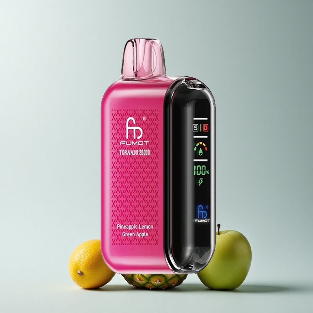 Fumot Tornado 20000 Puffs Piña Limón Manzana Verde Dual Malla 20ml