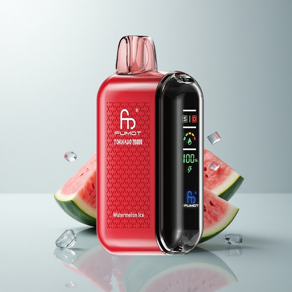 Fumot Tornado 20000 Puffs Sandía Hielo con Batería Recargable y Control de Flujo de Aire