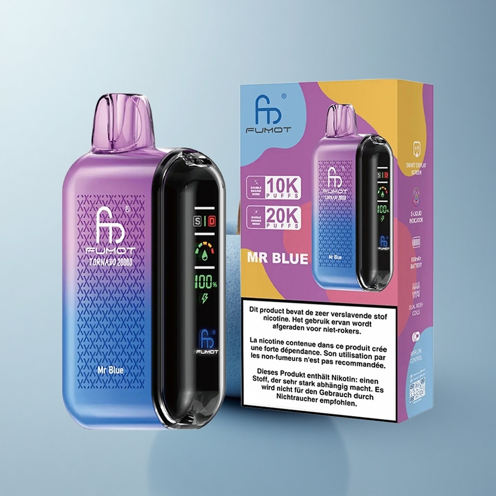Fumot Tornado 20000 Puffs Señor Azul Dual Malla 20ml
