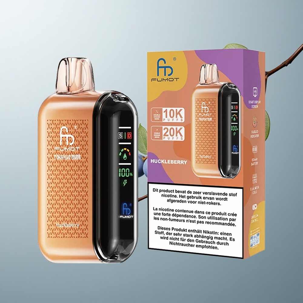 Fumot Tornado 20000 Puffs Zarzamora Dual Malla Inteligente
