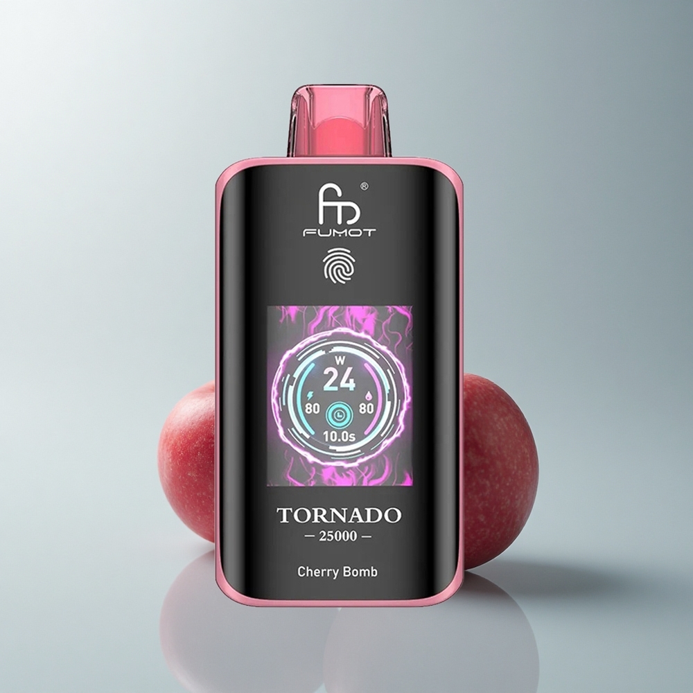Fumot Tornado 25000 Puffs Bomba Cereza HD 700mAh Tipo-C