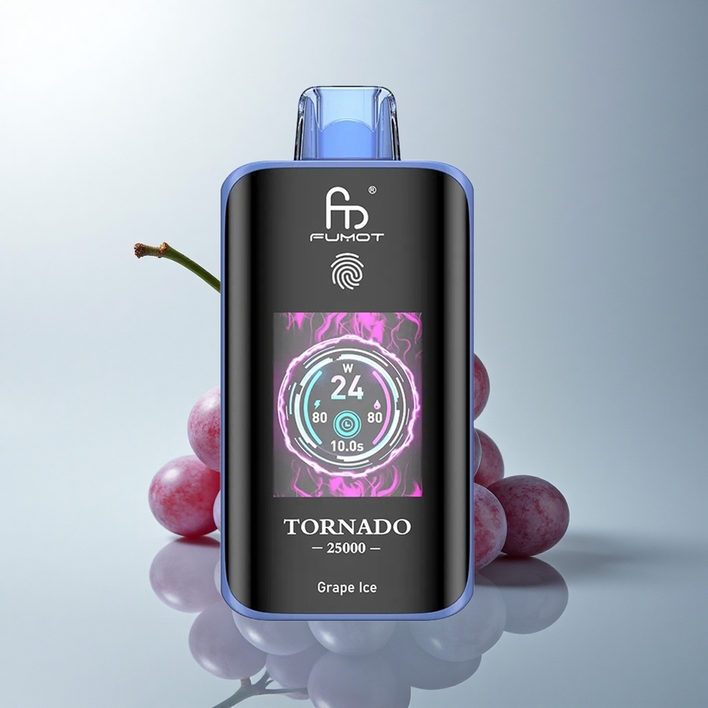 Fumot Tornado 25000 Puffs Helado de Uva HD con Batería Recargable