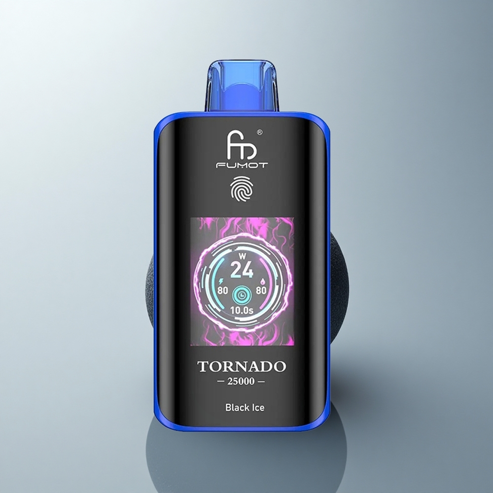 Fumot Tornado 25000 Puffs Hielo Negro HD 700mAh Tipo-C