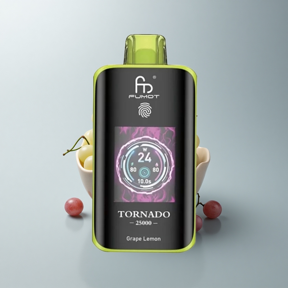 Fumot Tornado 25000 Puffs Limón Uva HD 700mAh Tipo-C