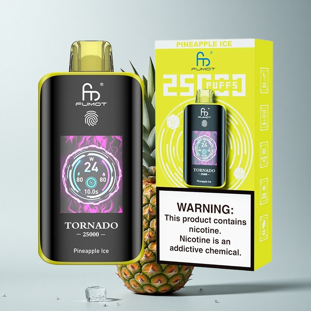Fumot Tornado 25000 Puffs Piña Hielo HD 20ml Recargable