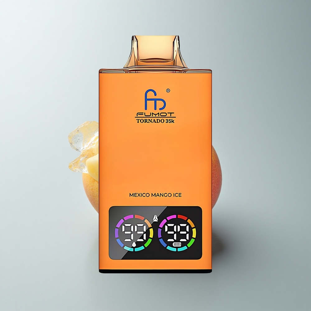 Fumot Tornado 35000 Puffs Helado de Mango Mexicano con Doble Bobina y Luces RGB