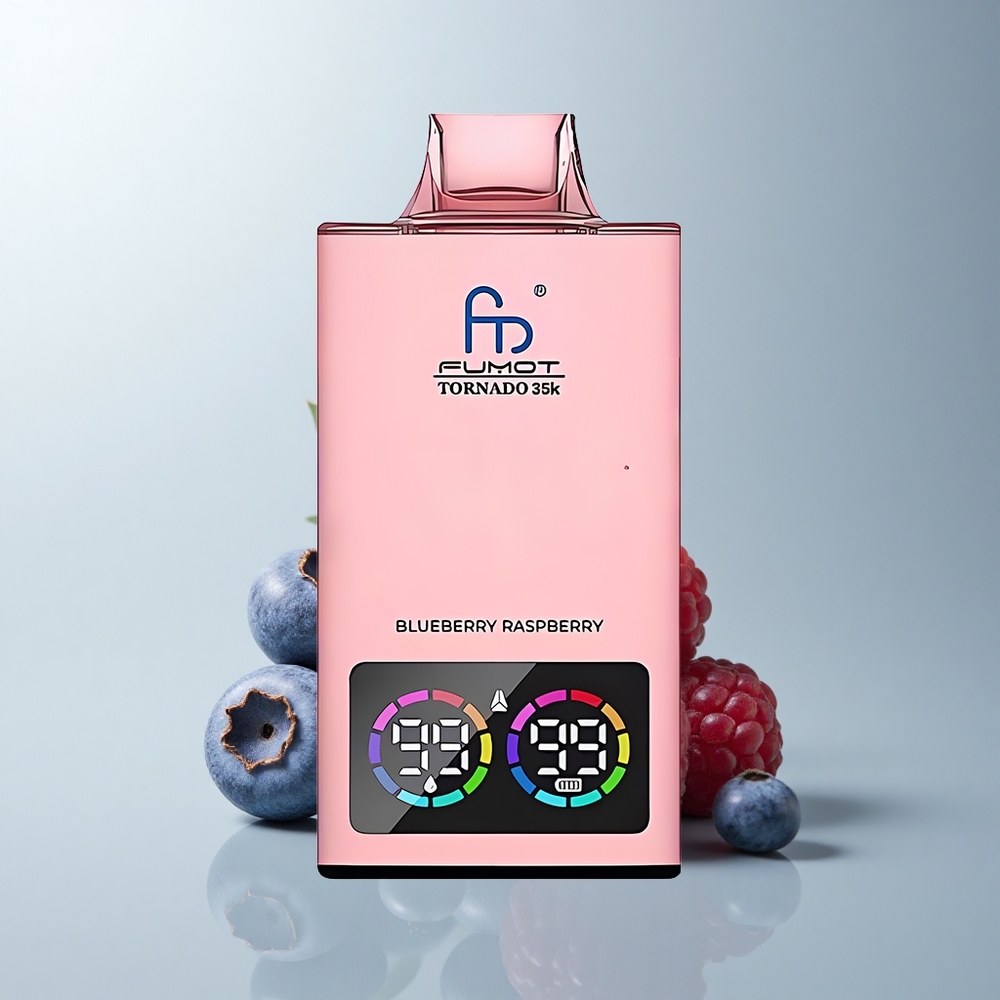 Fumot Tornado 35000 Puffs Mora Frambuesa Dual Mesh Luz RGB