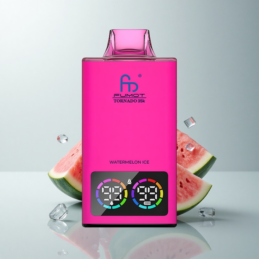 Fumot Tornado 35000 Puffs Sandía Hielo con Dual Malla y Luces RGB Variables