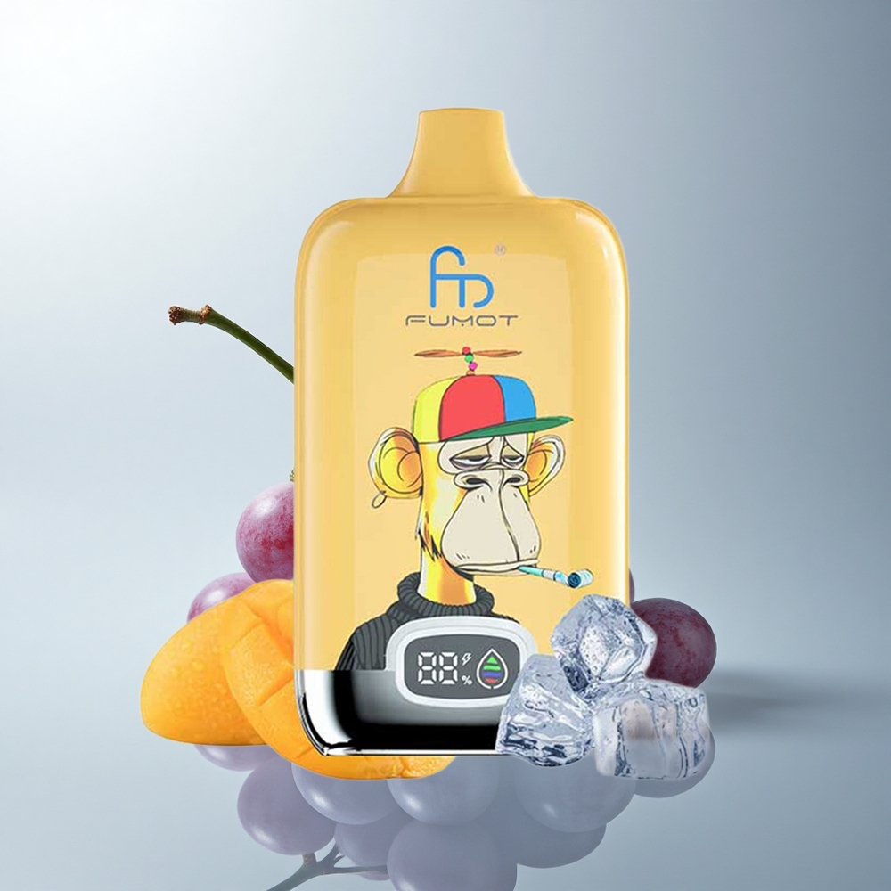 Fumot Tornado Digital Box 12000 Puffs Helado de Uva 20ml 12000 Caladas Tipo-C