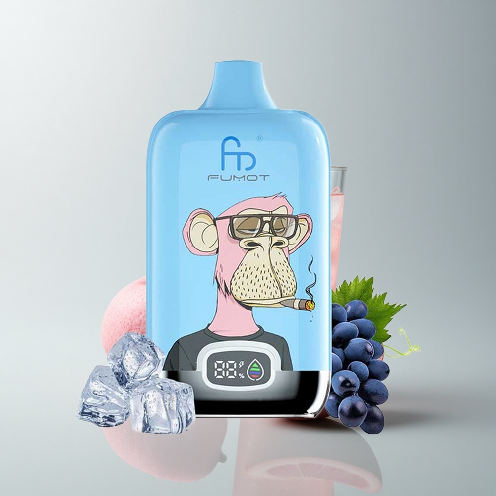 Fumot Tornado Digital Box 12000 Puffs Limonada Rosa Tornado 20ml Tipo-C