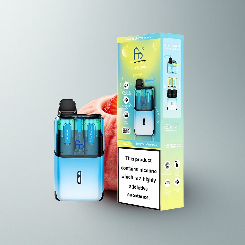 Fumot Ultra T32000 Puffs Bomba de Frutas - Fresa Sandía con Carga Rápida Tipo-C y 24ml