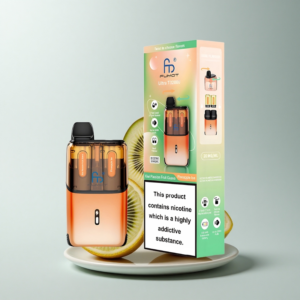 Fumot Ultra T32000 Puffs Kiwi Maracuyá Guayaba - Piña Hielo con 24ml y Carga Rápida Tipo-C