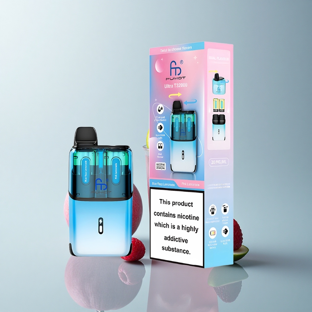 Fumot Ultra T32000 Puffs Limonada Rosa Azul - Carga Rápida Tipo-C + 24ml