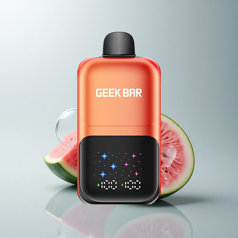 GEEK BAR 2GO 20ml 50000 Puffs Chicle de Sandía Burbuja Hielo con Pantalla Interactiva y Niveles Ajustables