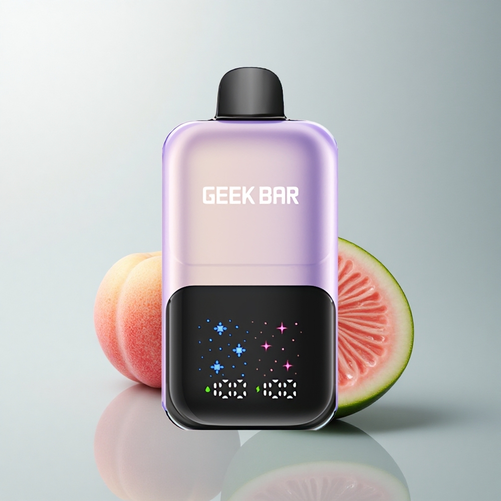 GEEK BAR 2GO 20ml 50000 Puffs Dulce de Melocotón Mango Sandía Hielo con Pantalla Interactiva y Niveles Ajustables