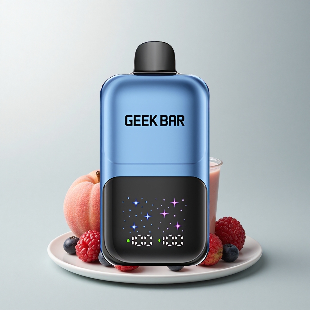 GEEK BAR 2GO 20ml 50000 Puffs Durazno & Bayas con Pantalla Grande y Tanques Duales