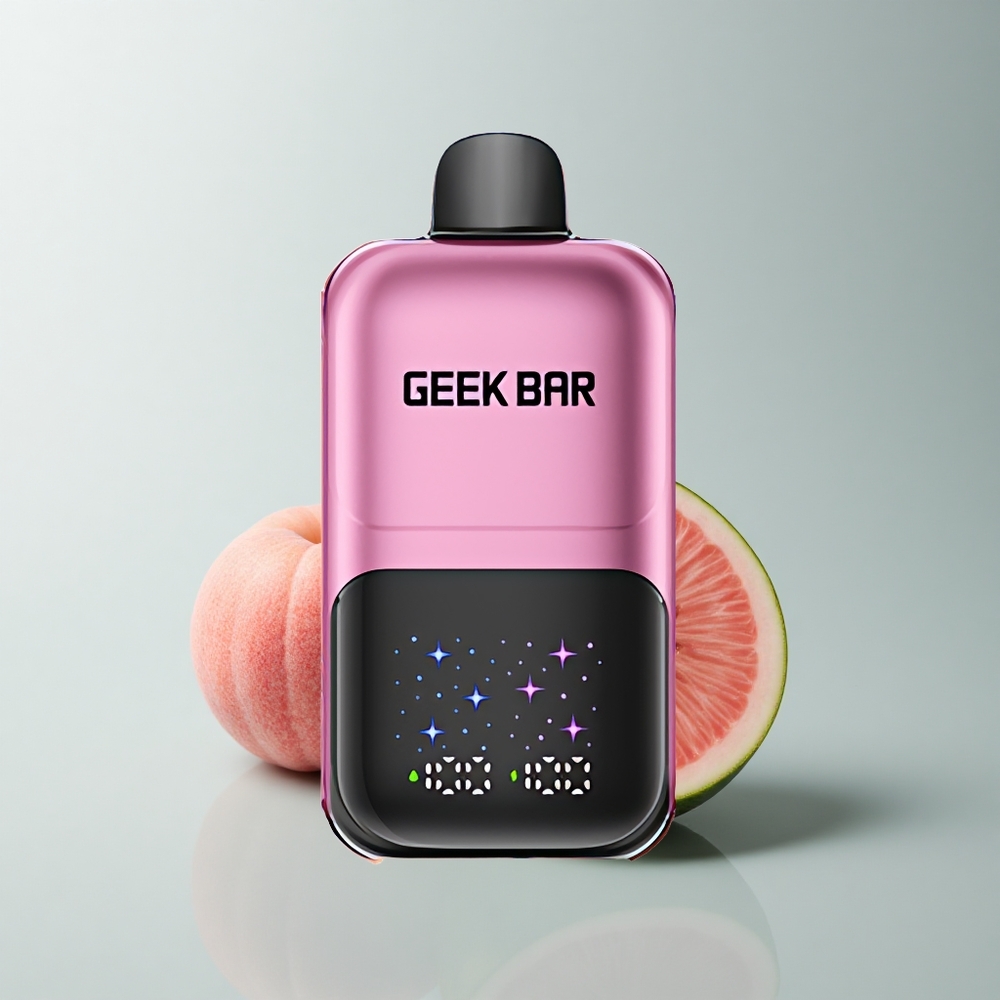 GEEK BAR 2GO 20ml 50000 Puffs Durazno & Sandía con Pantalla Interactiva y Tanque Dual