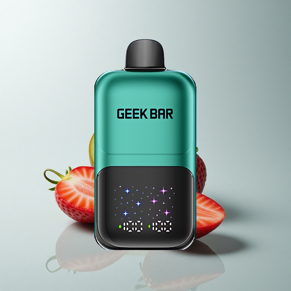 GEEK BAR 2GO 20ml 50000 Puffs Fresa & Kiwi con Pantalla Interactiva y Niveles Ajustables