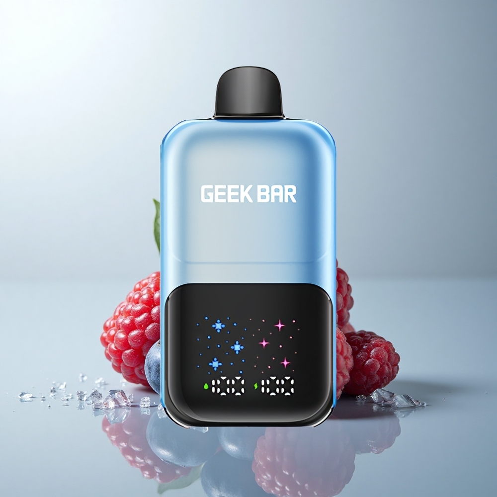 GEEK BAR 2GO 20ml 50000 Puffs Helado de Mora Azul con Pantalla Interactiva y Niveles Ajustables
