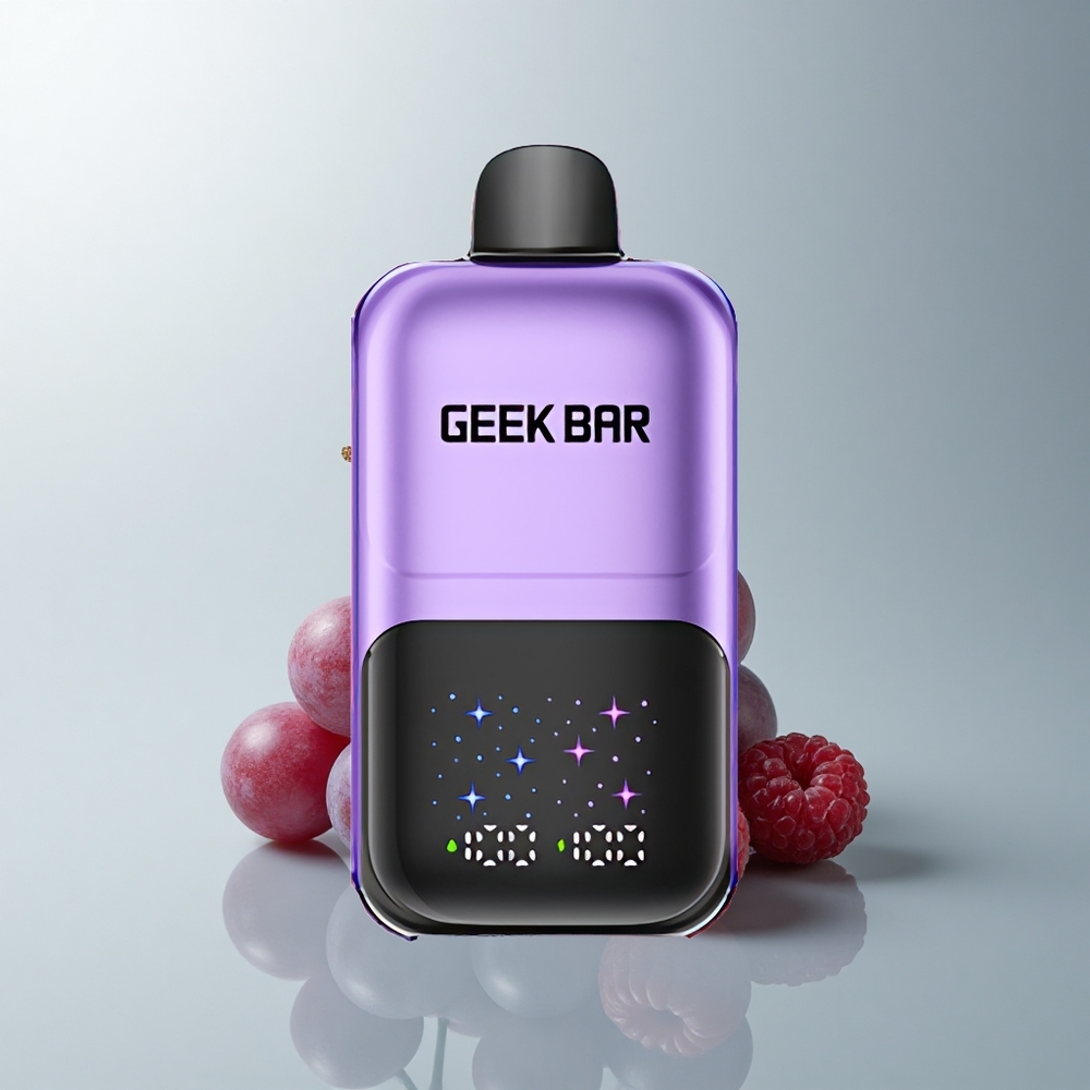 GEEK BAR 2GO 20ml 50000 Puffs Uva & Frambuesa con Pantalla Grande y Niveles Ajustables