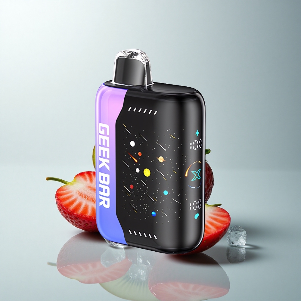 GEEK BAR Pulse X 42K Puffs Meteor Edition Fresa Kiwi Hielo con Doble Malla y Carga Rápida