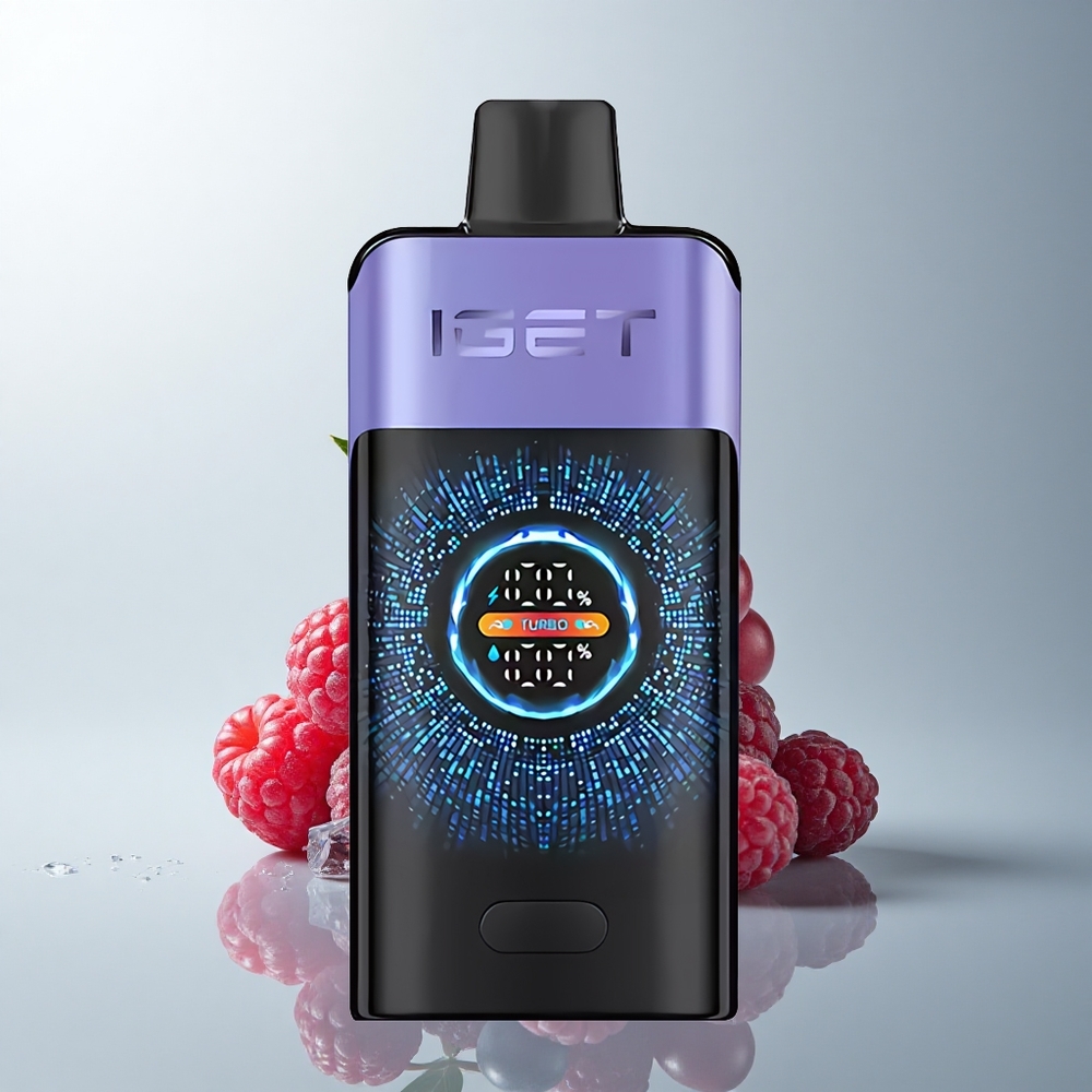 IGET ONE 12000 Puffs Frambuesa Uva Hielo Dual Mesh Gran Pantalla Curva
