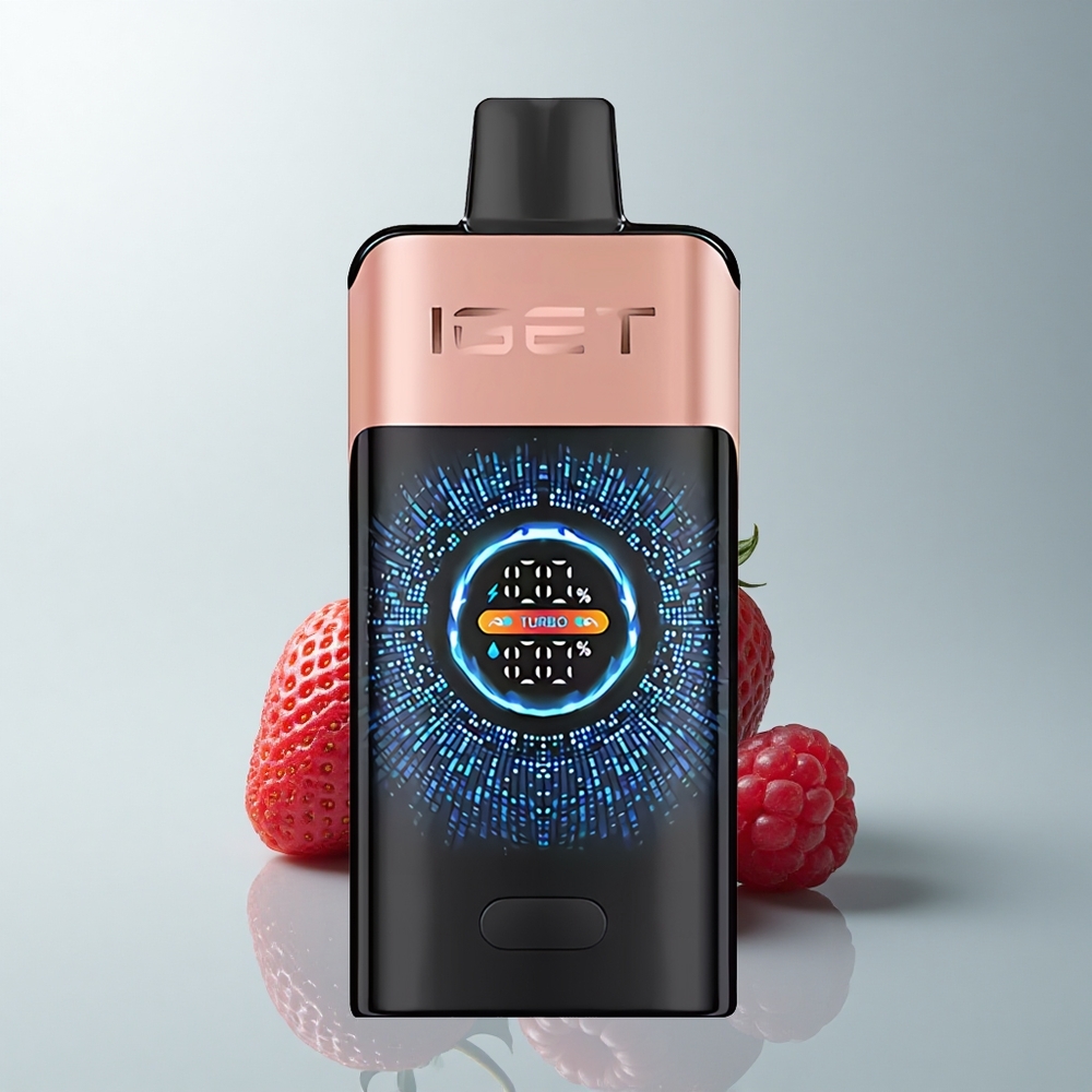 IGET ONE 12000 Puffs Fresa Frambuesa Pantalla Curva Grande Dual Mesh