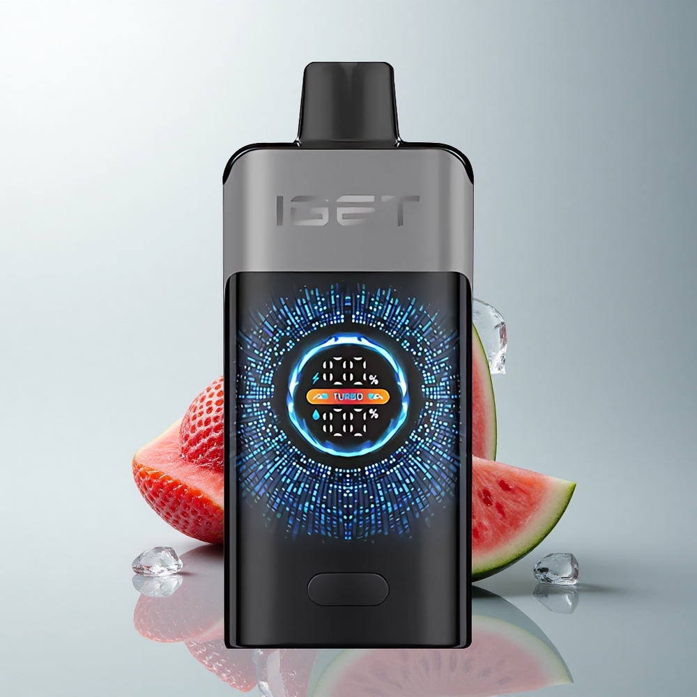 IGET ONE 12000 Puffs Fresa Sandía Hielo con Pantalla Curva Grande y Batería 2700 mAh