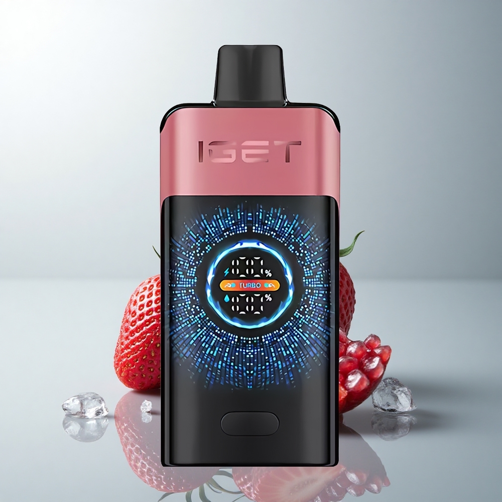 IGET ONE 12000 Puffs Helado de Fresa y Granada con Pantalla Curva Grande y Batería 2700 mAh