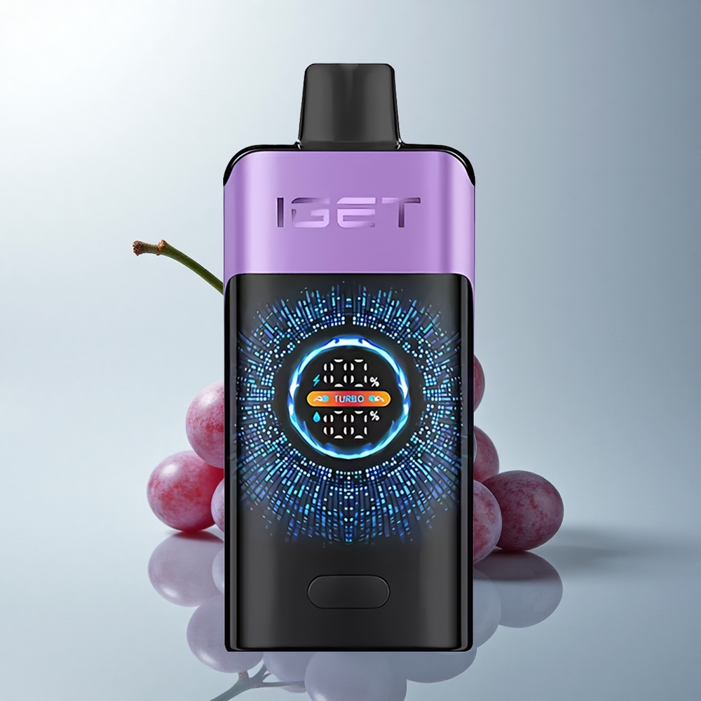 IGET ONE 12000 Puffs Helado de Uva con Pantalla Curva Grande y Batería 2700 mAh