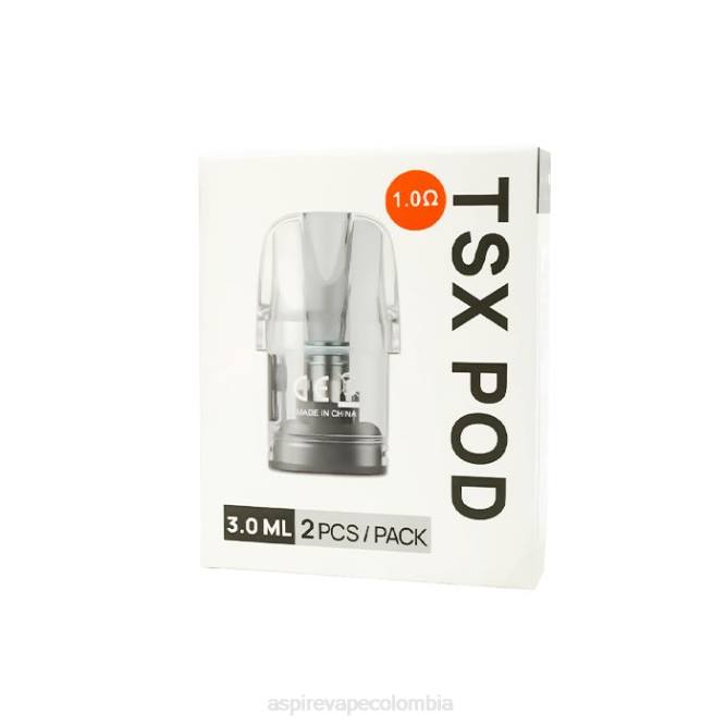 Aspire Vape Pen - Aspire Tsx Pod 1,0 ohmios (3,0 ml)/2 unidades por paquete (compatible con cyber s y cyber x) B2D4234